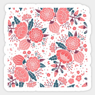 Red Flowers Sticker